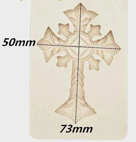 Croce decorata Barocca. Stampo in silicone