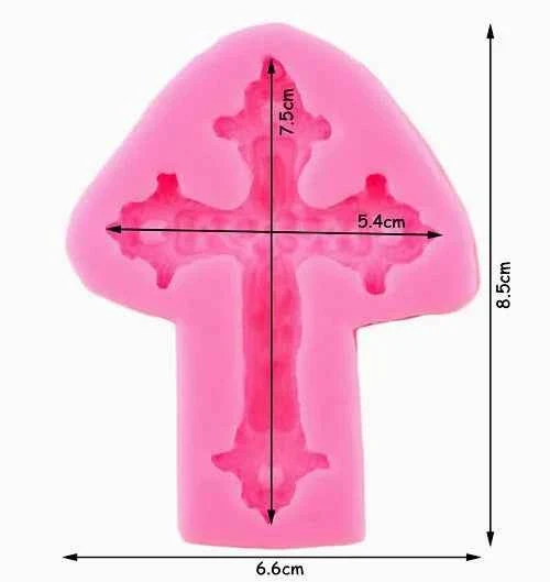 Croce Barocca decorata. Baroque Cross Silicone Molds Relief. Stampo in silicone