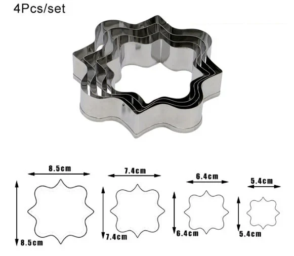 Set di 4 grandi Cornici decorative in metallo. 1/A. Stampo Cutter Tagliapasta Cornice