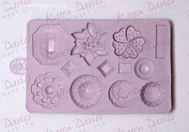 Diamanti Gemme e Spille d'epoca !! Stampo in silicone Vintage Brooch. Originale Karen Davies.