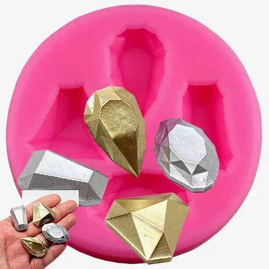 4 Diamanti e Gemme Preziose. Stampo in Silicone