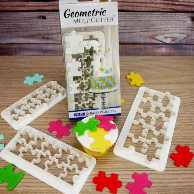 Puzzle. Set di 3 Multi Tagliapasta Geometrici. PME