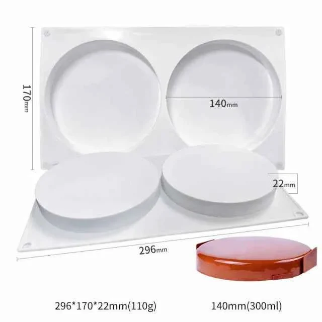 ROUND. Stampo Tondo in silicone con 2 impronte