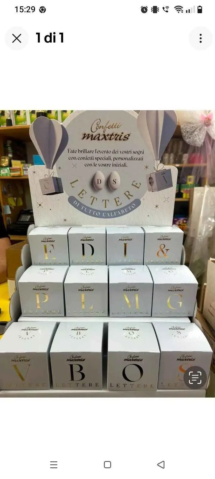 confetti maxtris Con Iniziali Disponibili Tutte Le Lettere