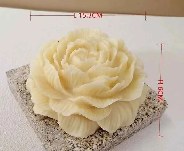 Grande Peonia di 15.3 cm. Stampo in silicone anche per Candele