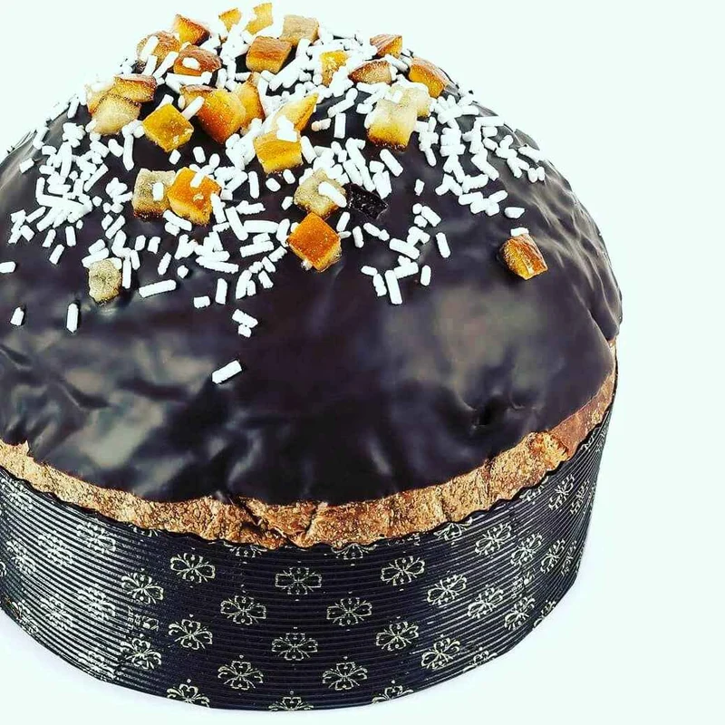 panettone artigianale al cioccolato fondente e arancia candita da 1500 GRAMMI