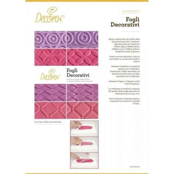 Effetto Trapunta. Kit di 4 Fogli Decorativi. Decora.