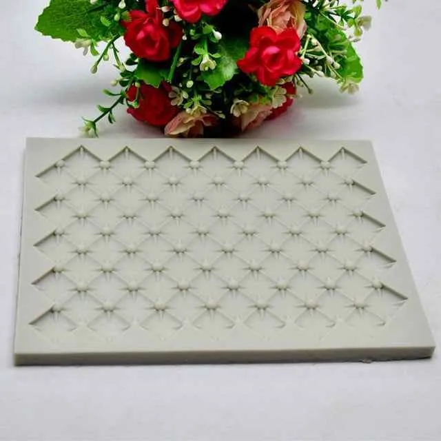 Trapunta incrociata. Stampo in silicone effetto Diamante.