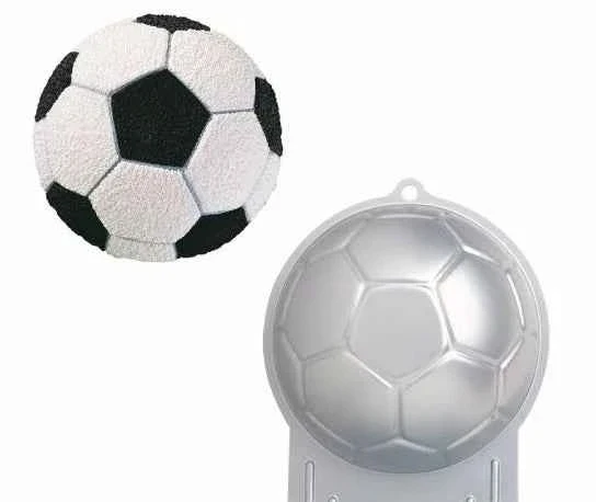 Grande Tortiera Pallone Calcio in Alluminio. Wilton