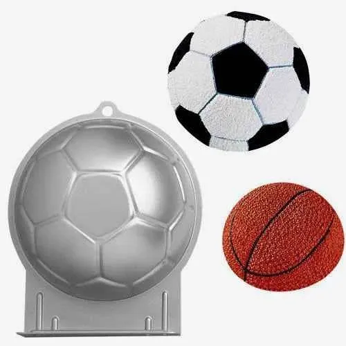 Grande Tortiera Pallone Calcio in Alluminio. Wilton