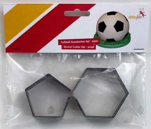 Kit 8 cm Esagono e Pentagono per realizzare un Pallone da Calcio. Dekofee Soccer Cutter Set/2. Originale Dekofee