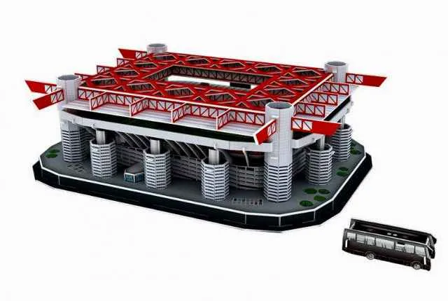 San Siro stadio Meazza.Inter e Milan. Puzzle 3D