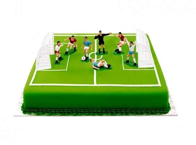 Set Calcio di 7 Calciatori con 2 Porte e Arbitro. Decora