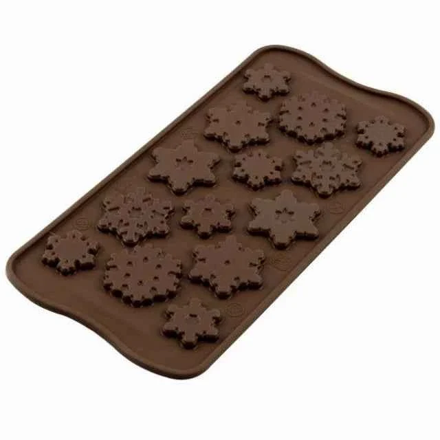 Fiocco di Neve. Stampo in Silicone con 7 forme di Fiocchi