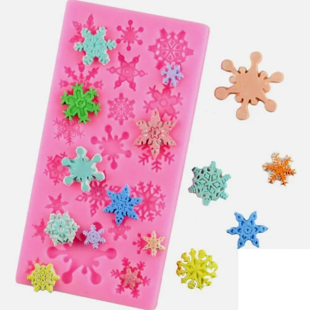 Fiocco di Neve. Stampo in Silicone con 20 Fiocchi