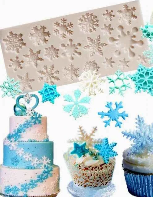 Fiocco di Neve. Stampo in Silicone con 20 Fiocchi