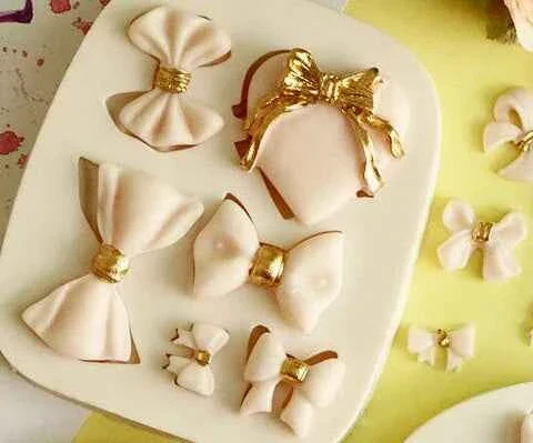 Elegante Fiocco. Stampo in Silicone con 6 Fiocchi