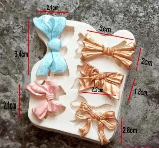 Elegante Fiocco. Stampo in Silicone con 6 Fiocchi
