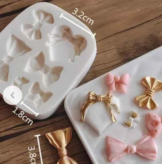 Elegante Fiocco. Stampo in Silicone con 6 Fiocchi
