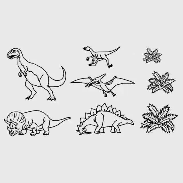 Dinosauro. Set di 8 stampi Patchwork Cutter