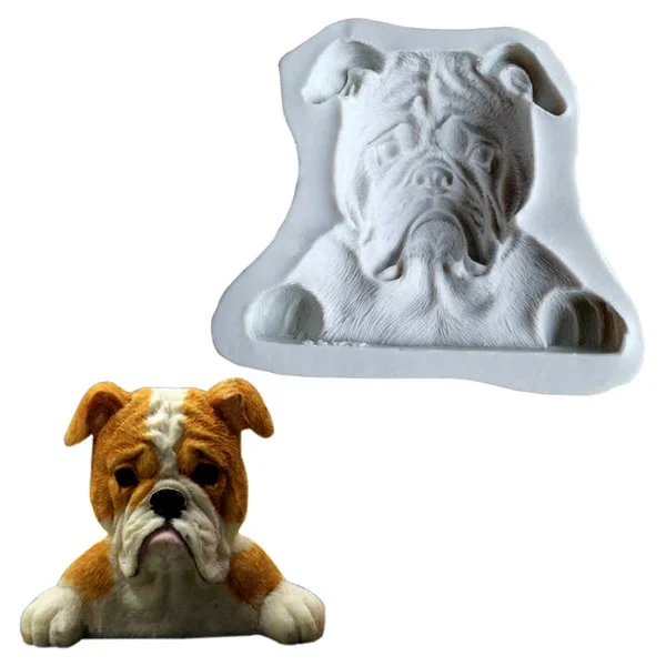Cane Bulldog. Stampo in Silicone ad alta definizione