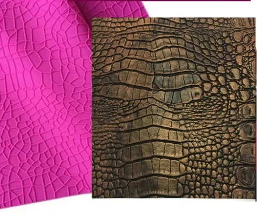 Pelle Scaglie Coccodrillo. Spettacolare e Grande stampo. Tappetino in silicone