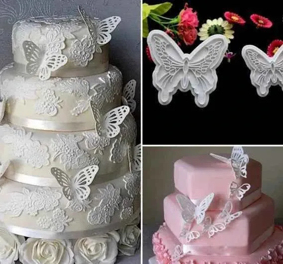 Farfalle decorate. Set di 2 stampi