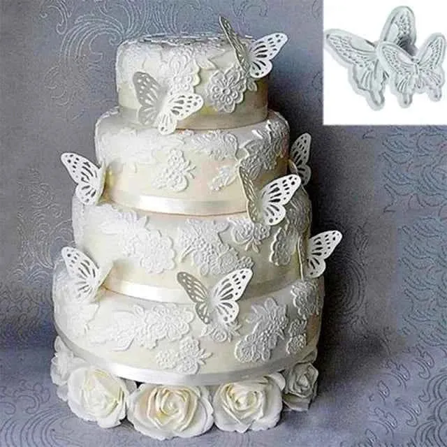 Farfalle decorate. Set di 2 stampi