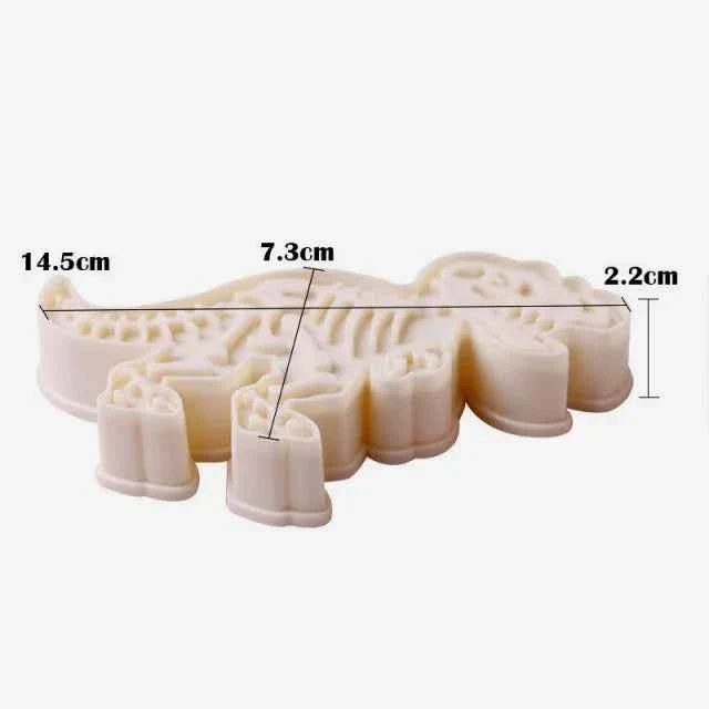 Tirannosauro Rex Stegosauro e Triceratopo. Set di 3 grandi stampi Dinosauro