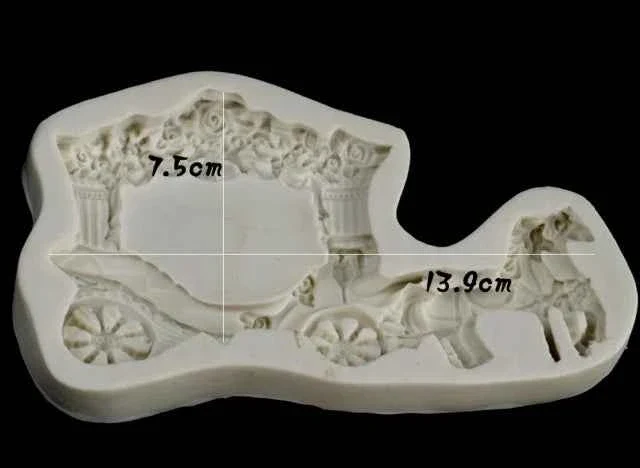 Carrozza con Cavallo. Grande Stampo in silicone.Palace Carriage Silicone Mold