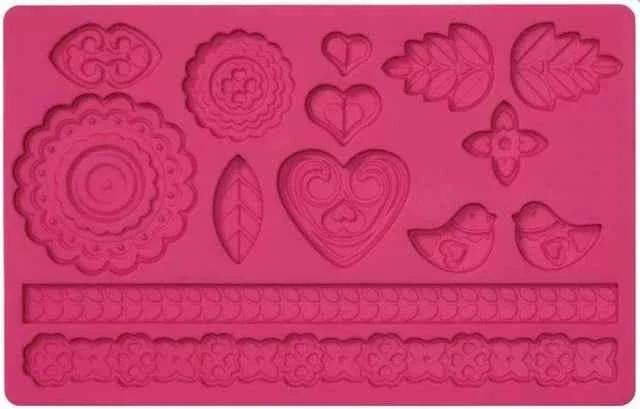 Diadema e Camei. Stampo in silicone Folk