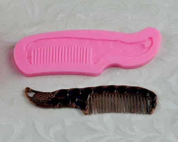 Pettine decorato. Stampo in Silicone