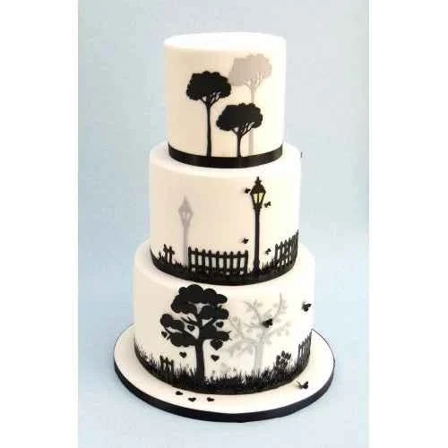 Lampione Albero Nuvole e Recinto. Stampo Parco Patchwork Cutter