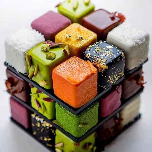 Cubo di Rubik. Stampo Rotante in 3/D per una fantastica Torta