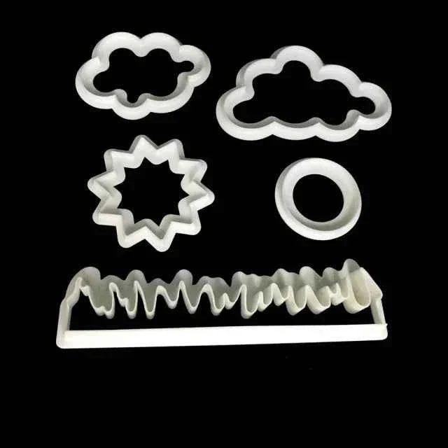 Nuvole ed Erba. Set di 5 stampi
