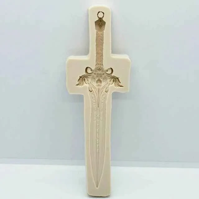 Lunga Spada decorata. Stampo in silicone