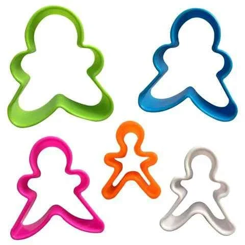 Set di 5 Gingerbread. Omino Pan di Zenzero. Tagliapasta Natale