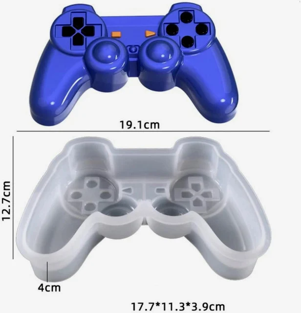 Controller Joystick Playstation Computer di 20 cm. Grande stampo in silicone. Silicone Cake Pan For Baking Large Game Controller