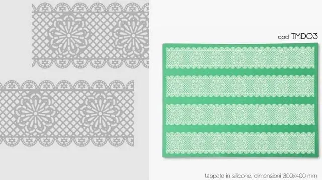 Tappetino in silicone per decoro Linea Magic Decor TMD03 Pavoni.