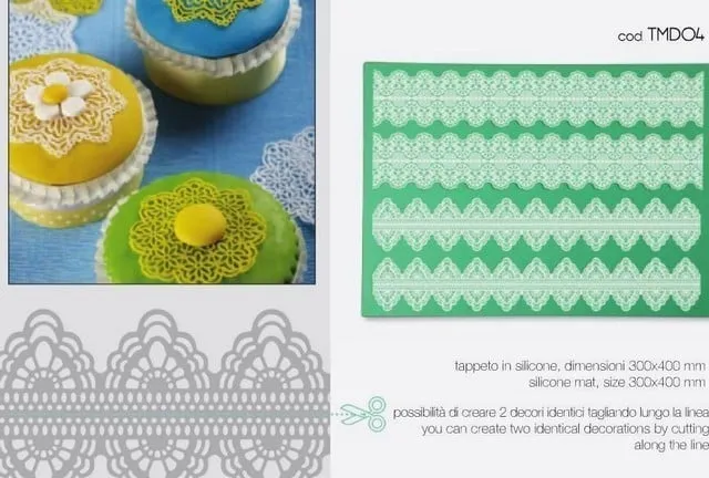 Tappetino in silicone per decoro Linea Magic Decor TMD04 Pavoni.