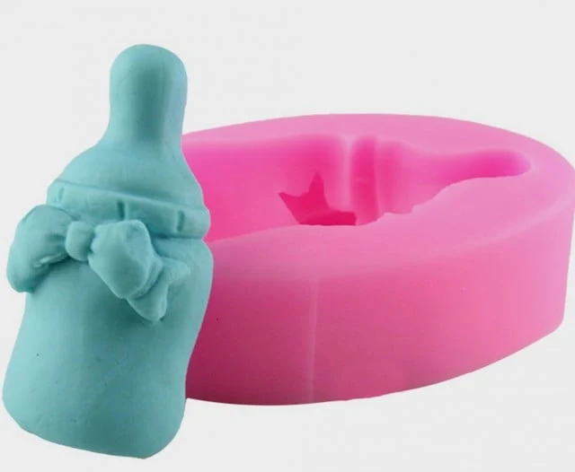 Grande Biberon con Fiocco. Battesimo.Stampo in silicone