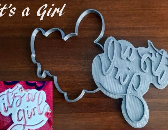 It's a Girl. Stampo tagliapasta con Cutter in plastica