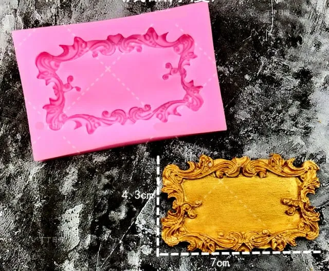 Cornice di uno Specchio decorato. Barocco Vintage. Stampo in silicone