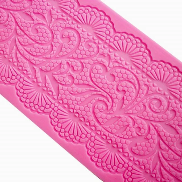 Bordo Pizzo. Grande Stampo in silicone. Flower Wedding Cake Silicone Beautiful Flower Lace