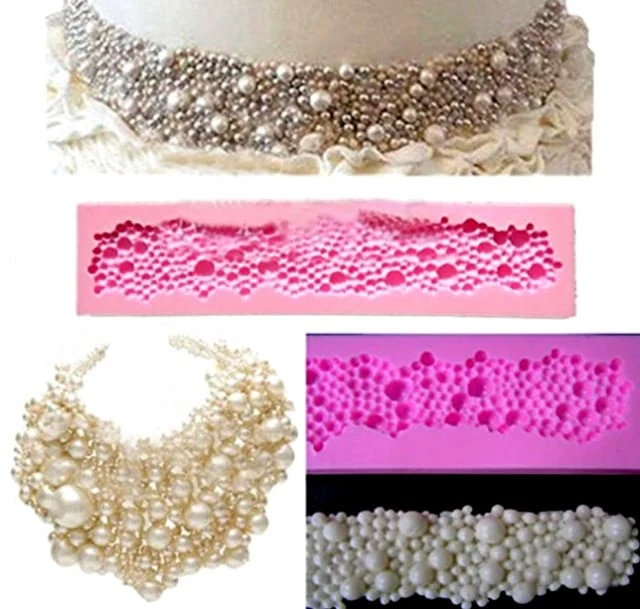 Collana Bordo Perle. Stampo in silicone