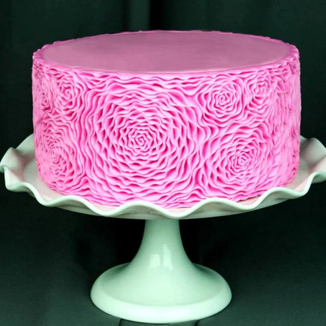 Bordo 4 Grandi Rose. Fantastico Stampo in silicone