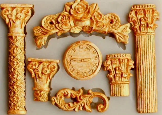 Barocco. Colonne Orologio e Capitelli. Antica Roma. Stampo in silicone