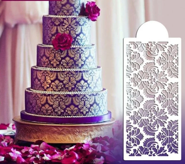 Stencil Floreale Bordo di 22.5 cm. Per tutte le decorazioni