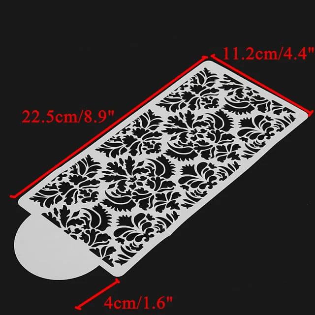 Stencil Floreale Bordo di 22.5 cm. Per tutte le decorazioni