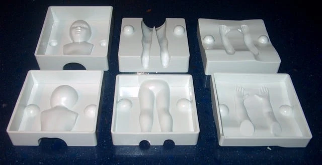Figura di Bambino completa in 3/D. Set di 6 stampi in plastica